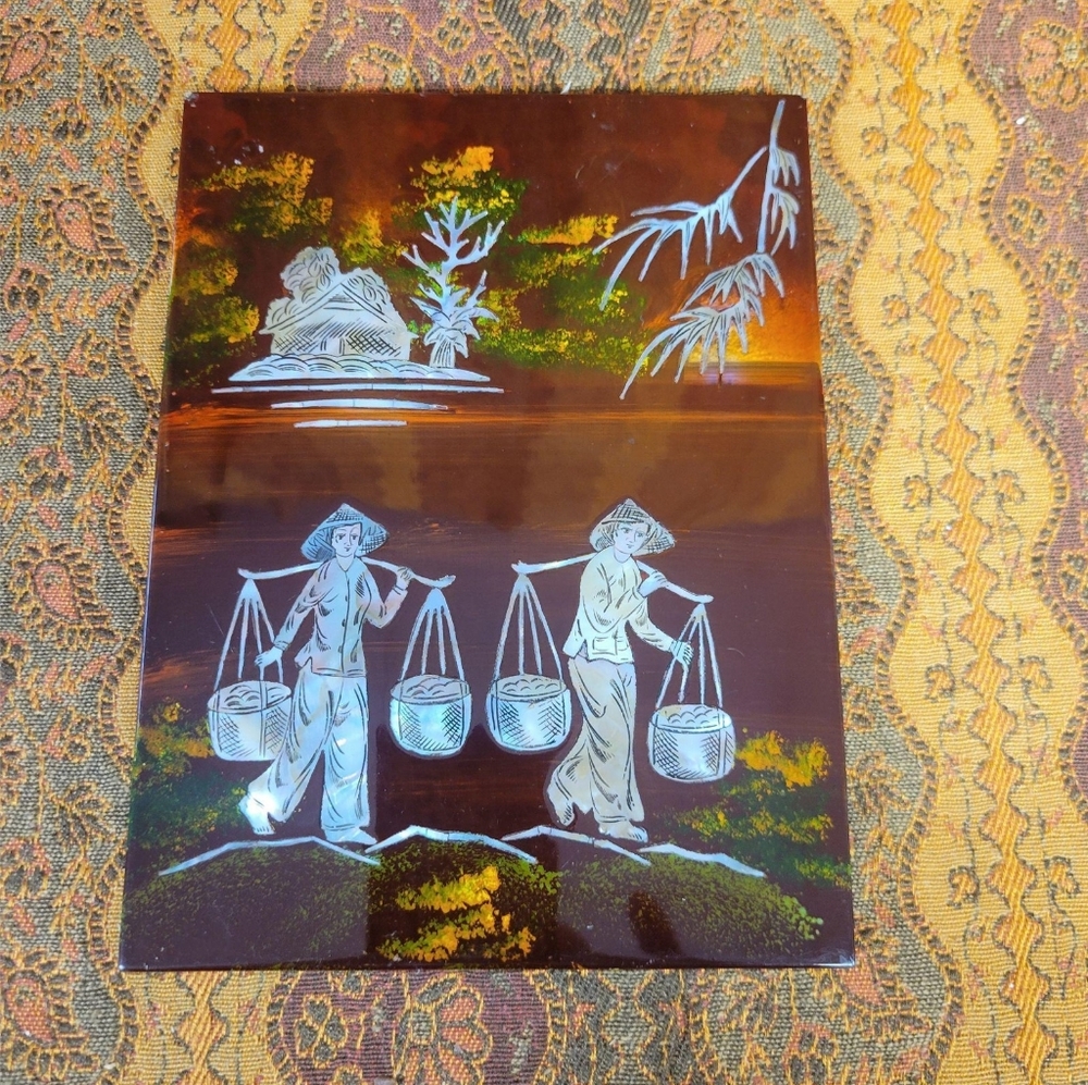 Mother of Pearl inlay Asian wall Art